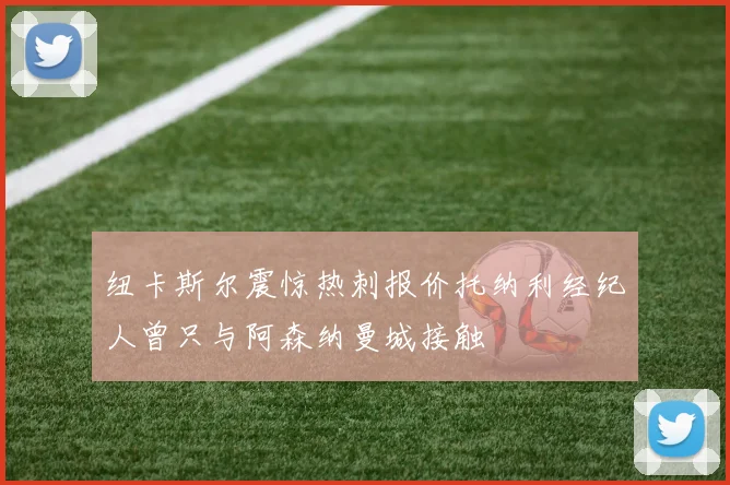 纽卡斯尔震惊热刺报价托纳利经纪人曾只与阿森纳曼城接触